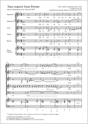 Tunc respexit Jesus Petrum aus Le Reniement de St. Pierre Partitur, Einzelausgabe aus Chorbuch