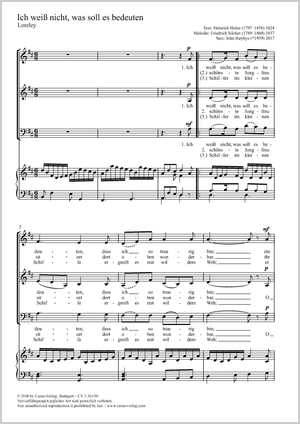 Thumbnail: John Høybye (arr.): Ich weiß nicht, was soll es bedeuten
