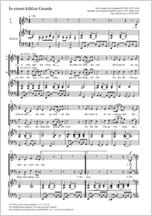 Oliver Gies (arr.): In einem kühlen Grunde - Noten | Carus-Verlag