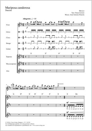 Innocent Butterfly Partition, édition séparée avec recueil de musique chorale