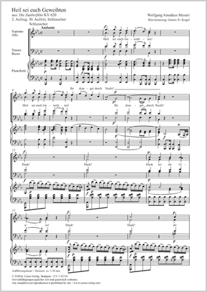 Wolfgang Amadeus Mozart: Heil sei Euch Geweihten - Noten | Carus-Verlag