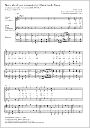 Joseph Haydn: Nume, che al mare sovrano imperi - Noten | Carus-Verlag