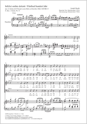 Joseph Haydn: Infelici ombre dolenti - Noten | Carus-Verlag