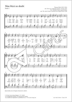 Man blest no doubt Partition, édition séparée avec recueil de musique chorale