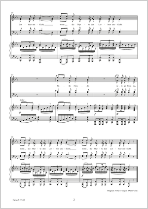 Eine neue strahlende Sonne Chor aus der Musik zum Festspiel " König Stephan" Partitur, Einzelausgabe aus Chorbuch