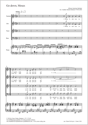 Thumbnail: Gunther Martin Göttsche (arr.): Go down, Moses