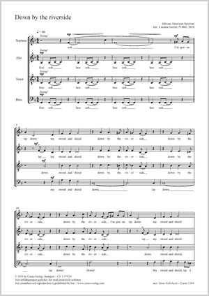 Down by the riverside Partition, édition séparée avec recueil de musique chorale