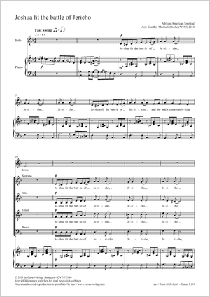 Thumbnail: Gunther Martin Göttsche (arr.): Joshua fit the battle of Jericho
