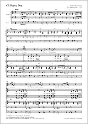 Anonymus / Jürgen Kreffter (arr.): Oh Happy Day - Noten | Carus-Verlag
