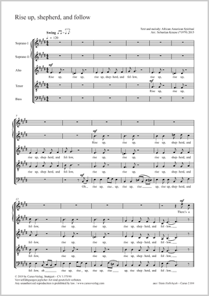 Thumbnail: Sebastian Krause (arr.): Rise up, shepherd, and follow