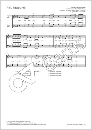 Theodore Seward (arr.): Roll, Jordan, roll - Noten | Carus-Verlag