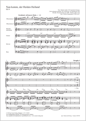 Thumbnail: Carsten Hauptmann (arr.): Nun komm, der Heiden Heiland