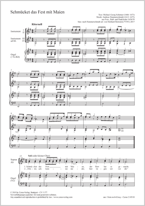 Thumbnail: Andreas Hammerschmidt / Diethard Bernstein (arr.): Schmücket das Fest mit Maien