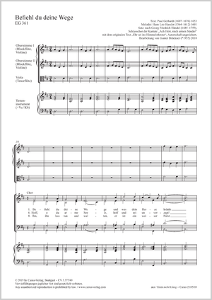 Thumbnail: Georg Friedrich Händel / Gunter Brückner (arr.): Befiehl du deine Wege