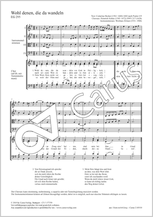 Heinrich Schütz / Wolfram Zöllner (arr.): Wohl denen, die da wandeln - Noten | Carus-Verlag
