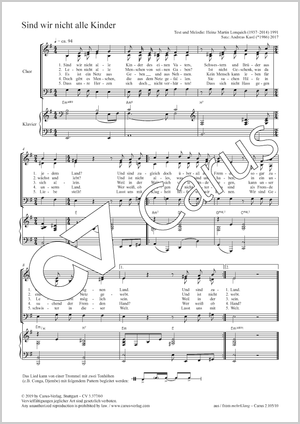 Thumbnail: Heinz Martin Lonquich / Andreas Kastl (arr.): Sind wir nicht alle Kinder