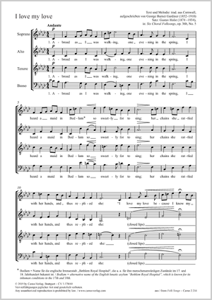 Thumbnail: Gustav Holst (arr.): I love my love