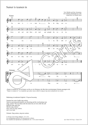 Thumbnail: Mirjam James (arr.): Sumer is icumen in
