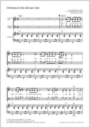 Christoph Schonherr Christmas In The Old Man 039 S Hat Noten Chormusik Kaufen