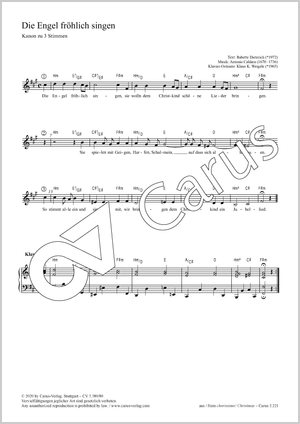 Thumbnail: Antonio Caldara / Klaus Konrad Weigele (arr.): Die Engel fröhlich singen