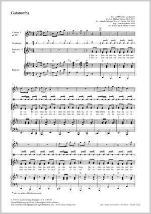 Christoph JK Müller: Gatatumba - Sheet music | Carus-Verlag