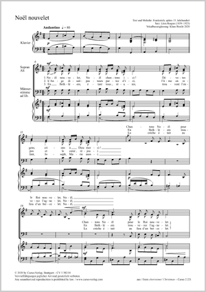 Thumbnail: Léon Roques / Klaus Brecht (arr.): Noël Nouvelet
