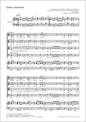 Thumbnail: Bobbi Fischer (arr.): Sanna, sannanina