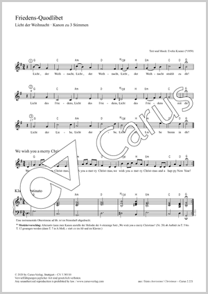 Thumbnail: Evelin Kramer (arr.): Friedens-Quodlibet