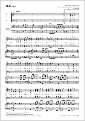Georg Friedrich Händel / Thomas Pehlken (arr.): Halleluja - Noten | Carus-Verlag