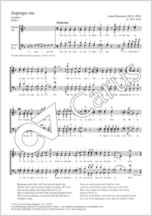 Anton Bruckner: Asperges me - Noten | Carus-Verlag