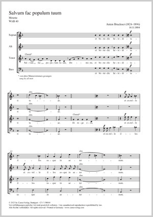 Anton Bruckner: Salvum fac populum tuum - Sheet music | Carus-Verlag