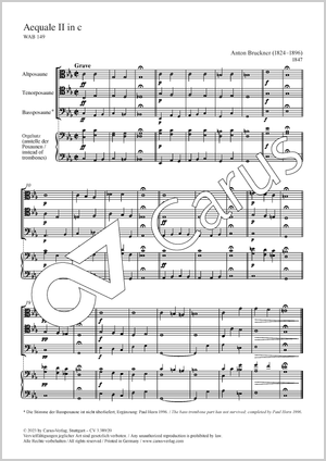 Thumbnail: Anton Bruckner / Paul Horn (arr.): Aequale II