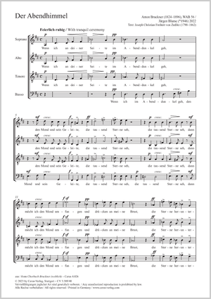 Thumbnail: Anton Bruckner / Jürgen Blume (arr.): Der Abendhimmel