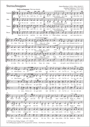 Thumbnail: Anton Bruckner / Jonathan Rathbone (arr.): Sternschnuppen