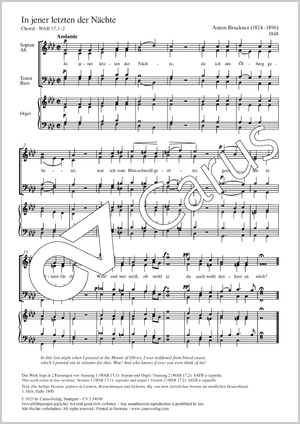 Thumbnail: Anton Bruckner: In jener letzten der Nächte