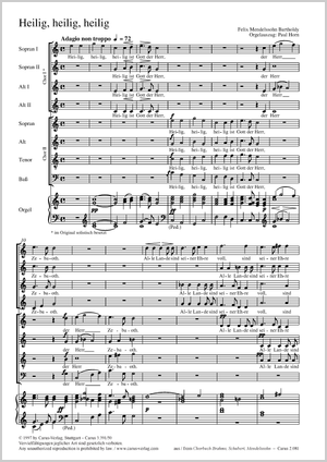 Thumbnail: Felix Mendelssohn Bartholdy: Heilig, heilig, heilig