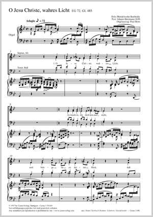 Thumbnail: Felix Mendelssohn Bartholdy: O Jesu Christe, wahres Licht