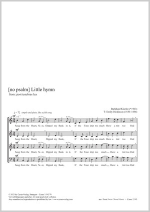 Burkhard Kinzler: Little hymn