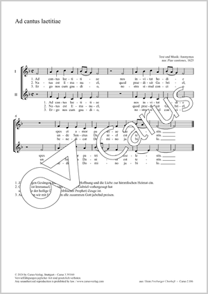 Thumbnail: Anonymus: Ad cantus laetitiae