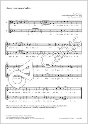 Thumbnail: Daniel Friderici: Aetas carmen melodiae