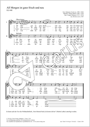 Thumbnail: Caspar Othmayr (arr.): All Morgen ist ganz frisch und neu