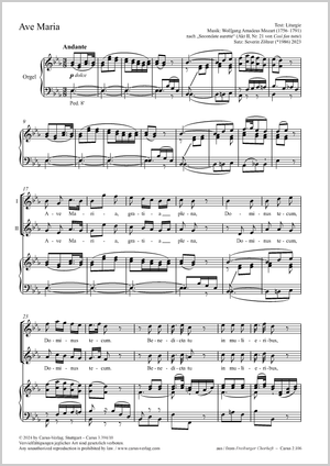 Thumbnail: Wolfgang Amadeus Mozart / Severin Zöhrer (arr.): Ave Maria