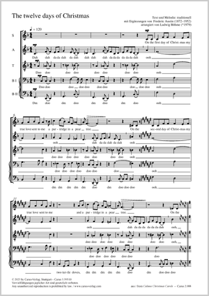 Ludwig Böhme (arr.): The twelve days of Christmas - Noten | Carus-Verlag