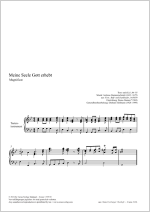 Thumbnail: Andreas Hammerschmidt / Bruno Hamm (arr.): Meine Seele Gott erhebt