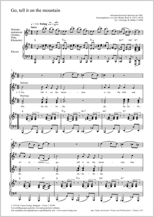 Thumbnail: Christoph JK Müller (arr.): Go, tell it on the mountain