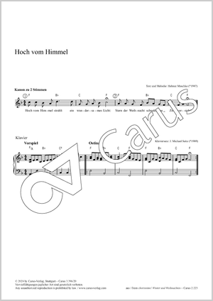 Thumbnail: J. Michael Seitz (arr.) / J. Michael Seitz (arr.): Hoch vom Himmel