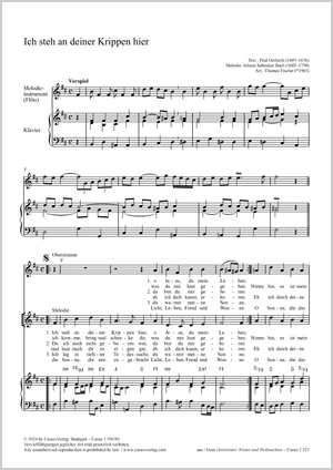 Thumbnail: Thomas Fischer (arr.) / Bobbi Fischer (arr.): Ich steh an deiner Krippen hier