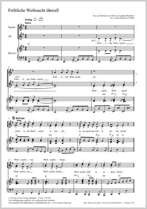 Thumbnail: Frank Schlichter (arr.) / Frank Schlichter (arr.): Fröhliche Weihnacht überall