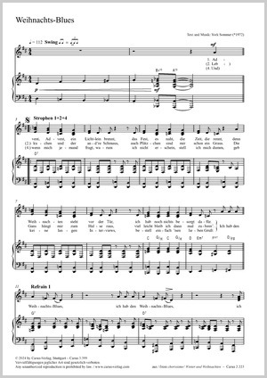 York Sommer: Weihnachts-Blues - Noten | Carus-Verlag