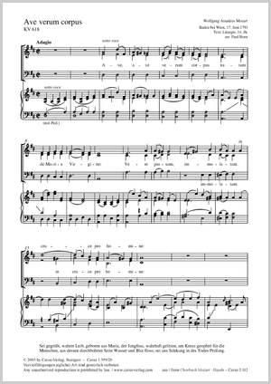 Thumbnail: Wolfgang Amadeus Mozart / Paul Horn (arr.): Ave verum corpus